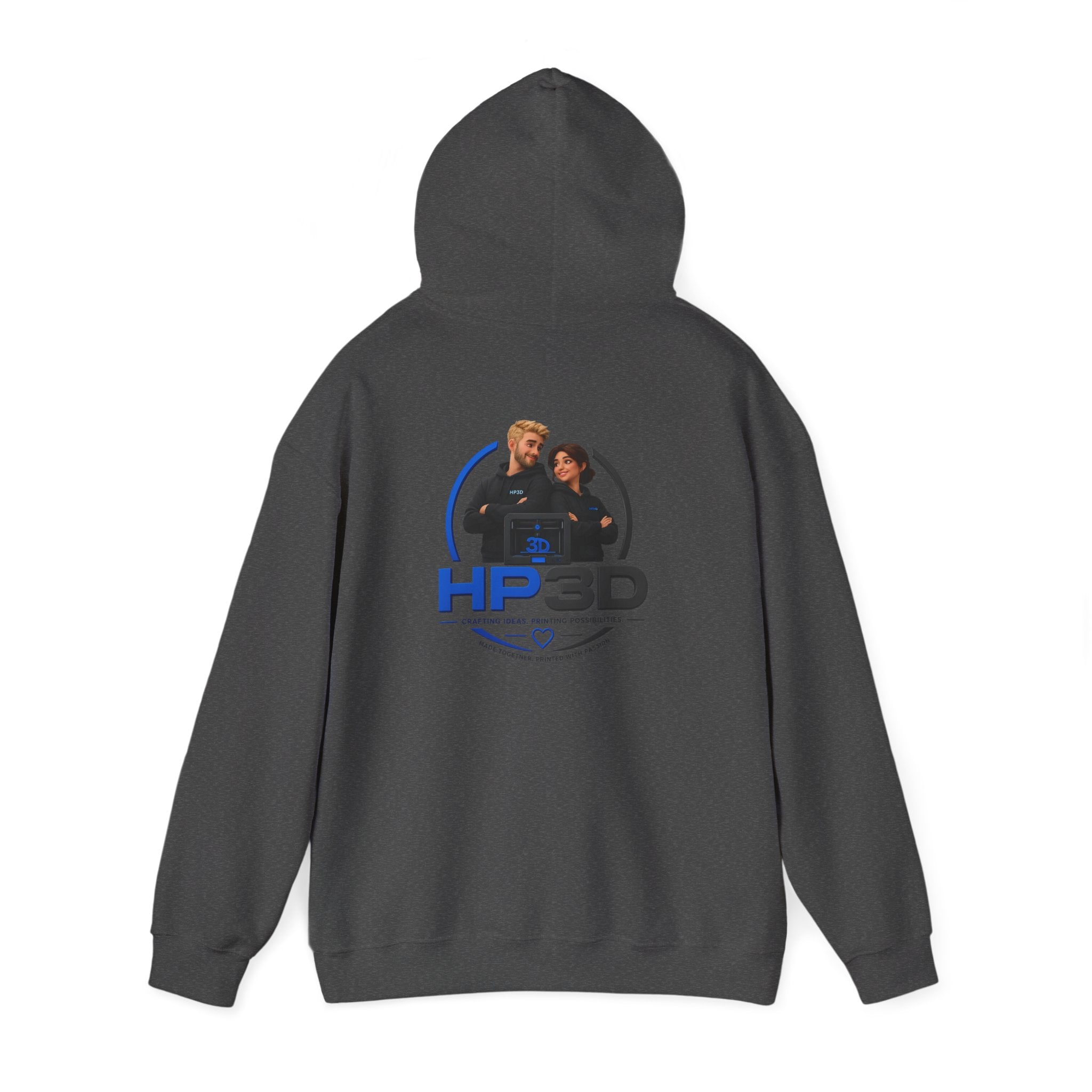 HP3D Photo Logo Hoodie — Custom Couple Portrait Pullover