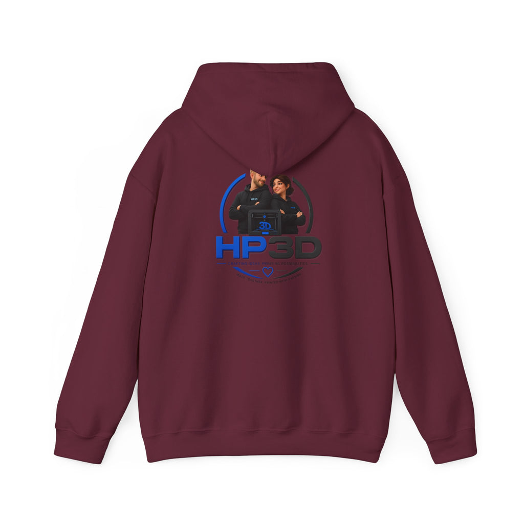 HP3D Photo Logo Hoodie — Custom Couple Portrait Pullover