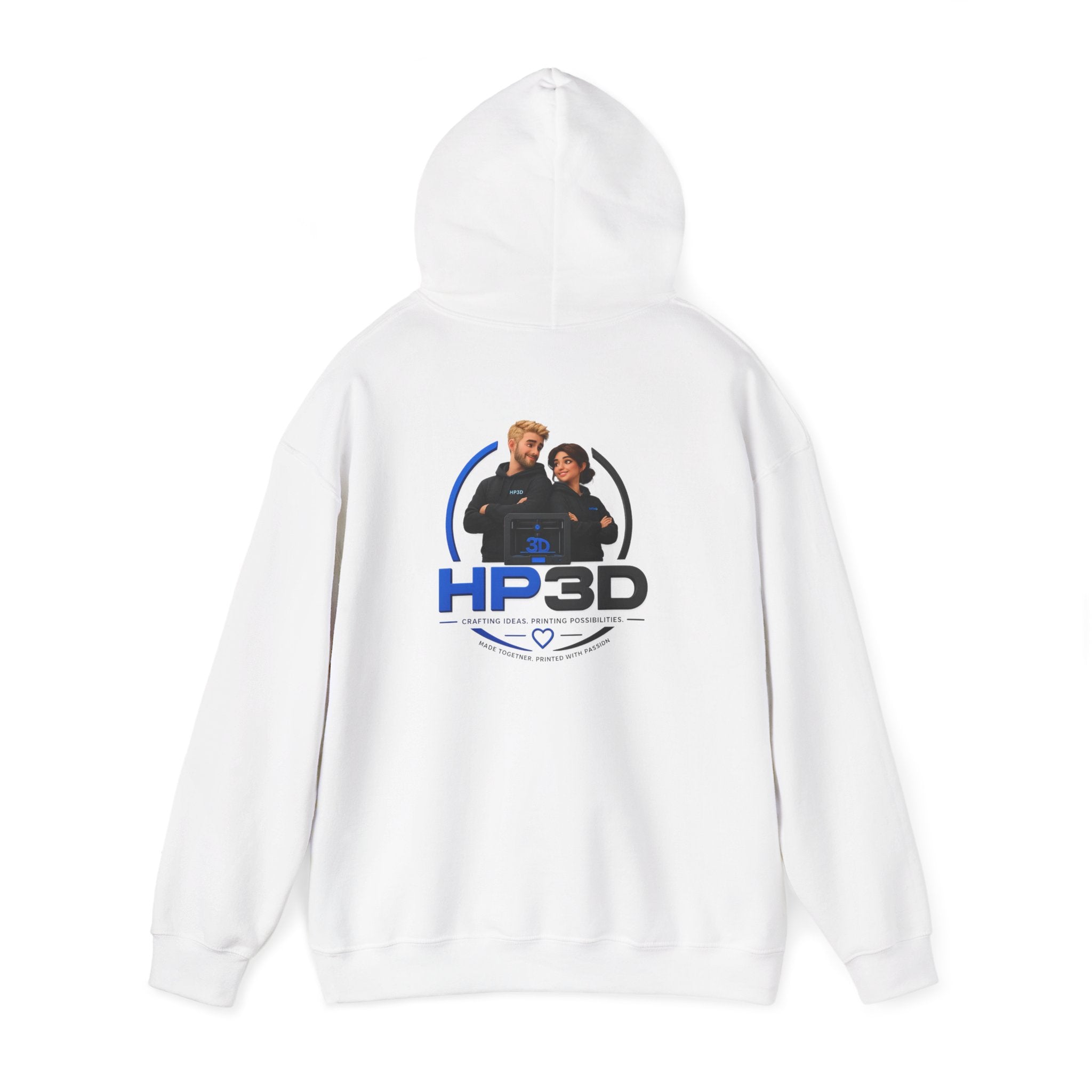 HP3D Photo Logo Hoodie — Custom Couple Portrait Pullover