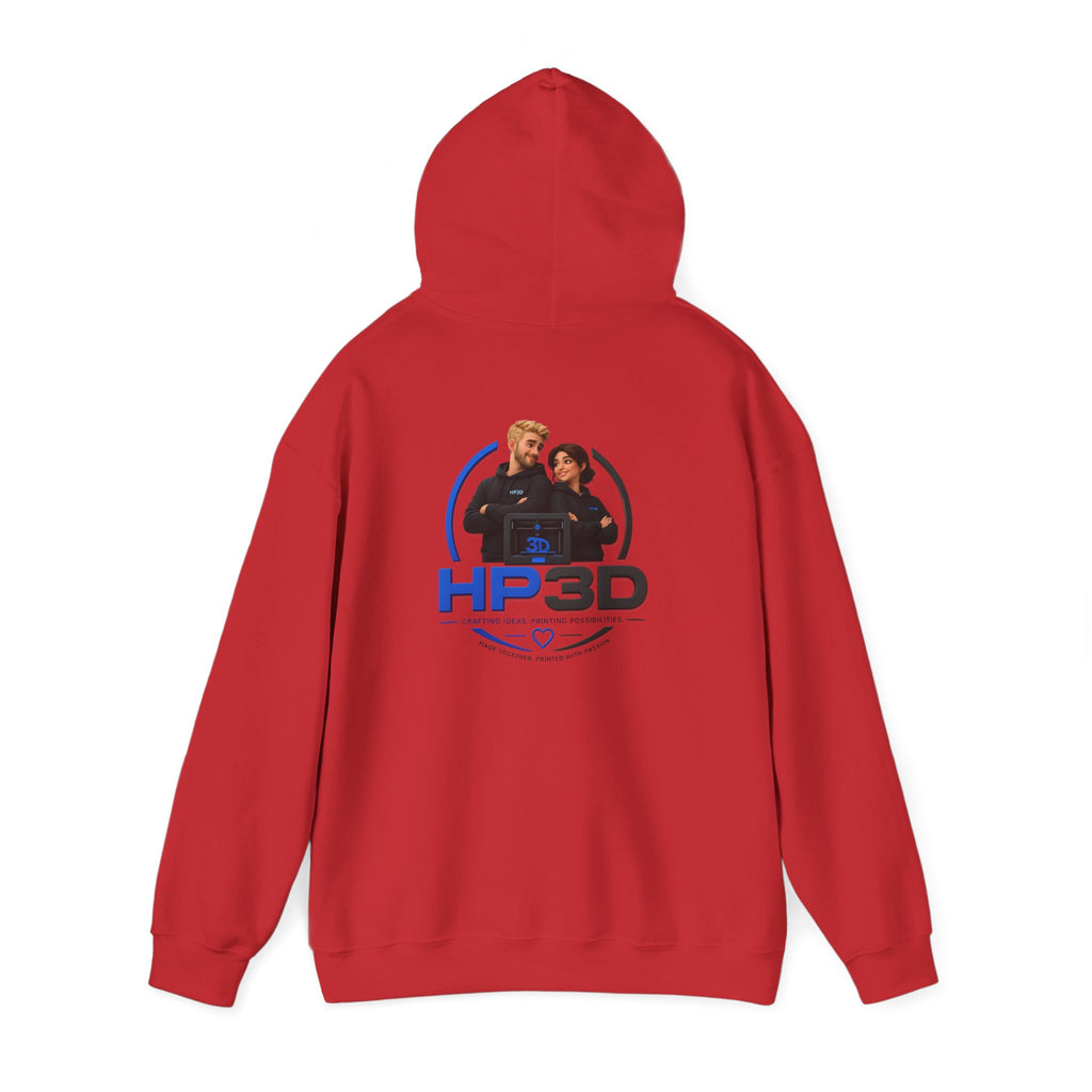 HP3D Photo Logo Hoodie — Custom Couple Portrait Pullover