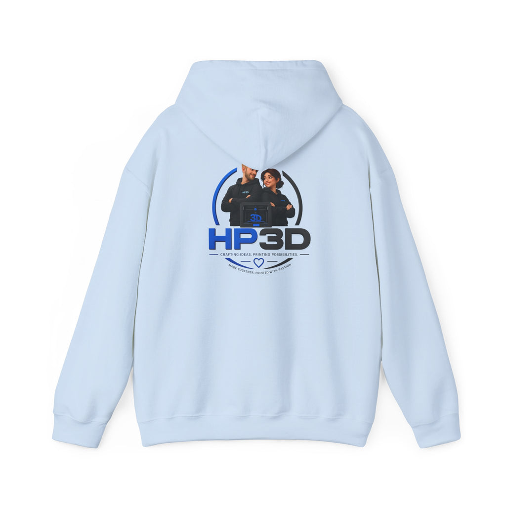 HP3D Photo Logo Hoodie — Custom Couple Portrait Pullover