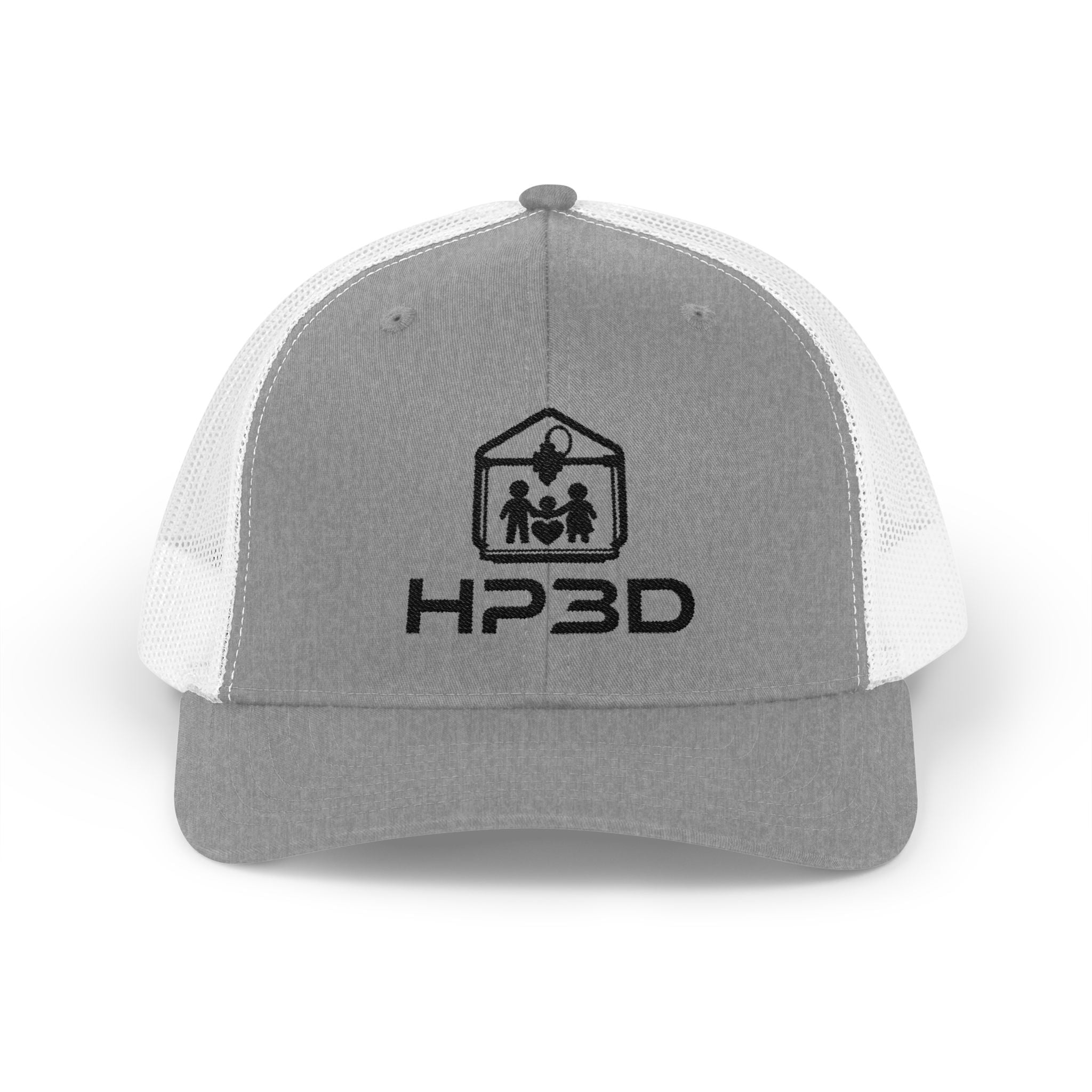HP3D Logo Trucker Cap – Embroidered Snapback Mesh Hat