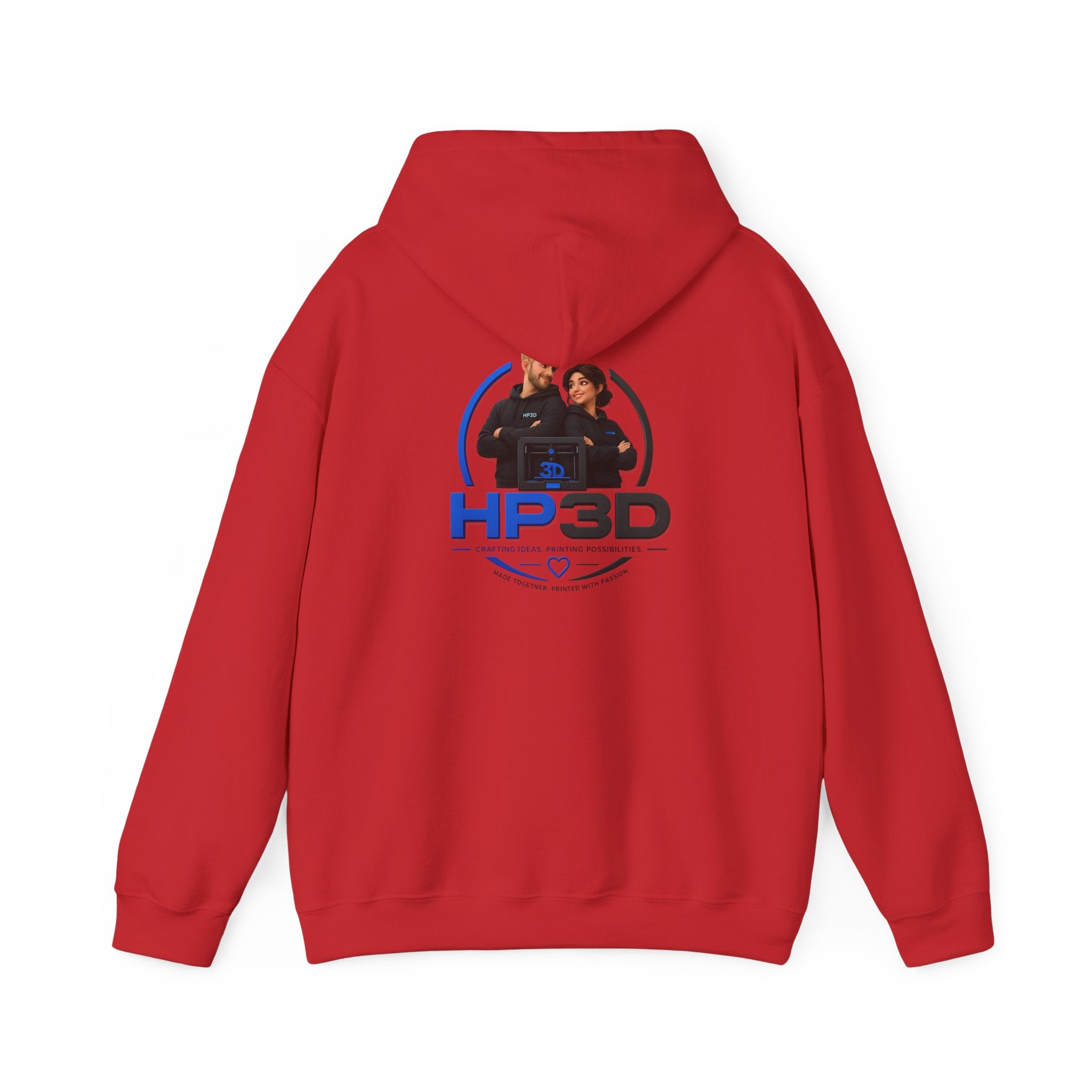 HP3D Photo Logo Hoodie — Custom Couple Portrait Pullover