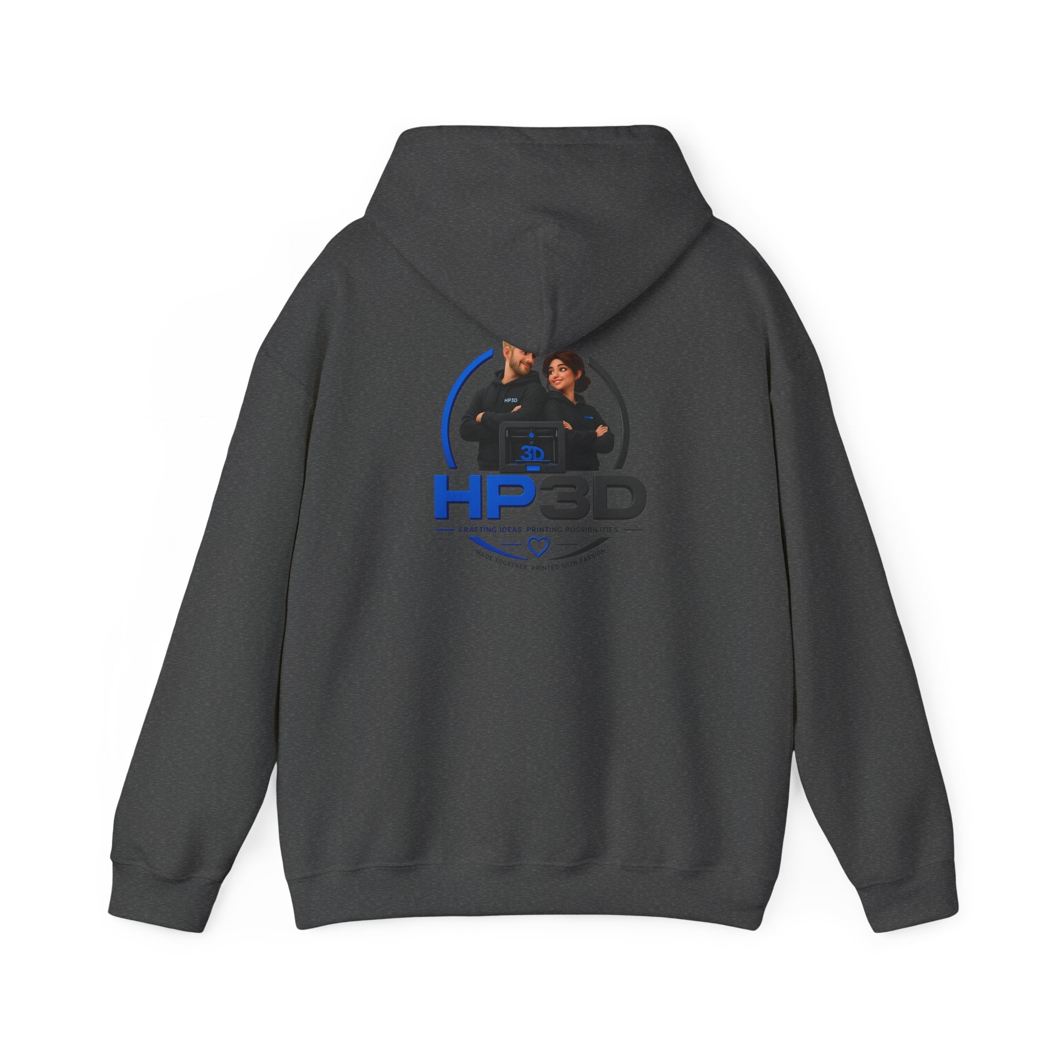 HP3D Photo Logo Hoodie — Custom Couple Portrait Pullover