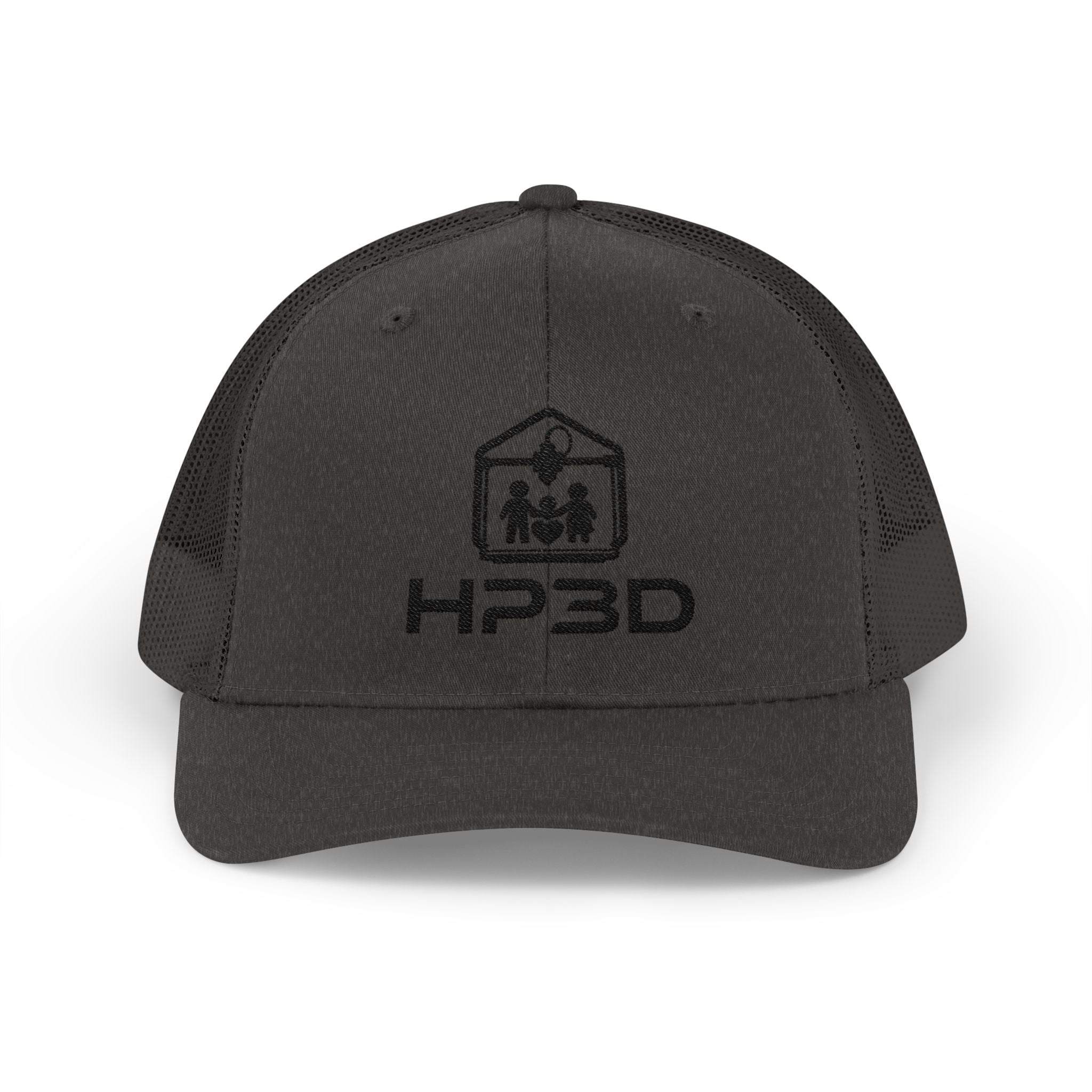 HP3D Logo Trucker Cap – Embroidered Snapback Mesh Hat