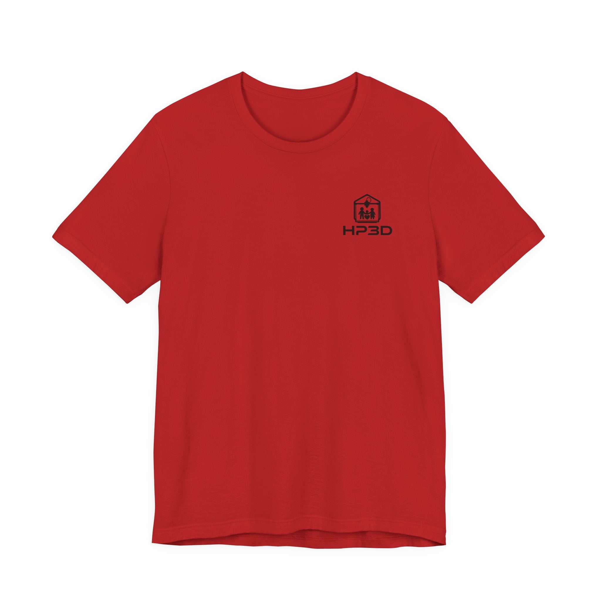 HP3D Logo Heather Grey Tee — Minimal Tech Graphic T-Shirt