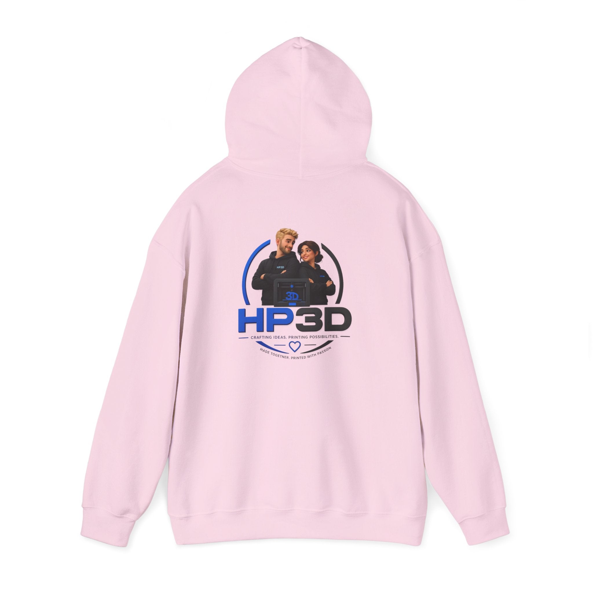 HP3D Photo Logo Hoodie — Custom Couple Portrait Pullover