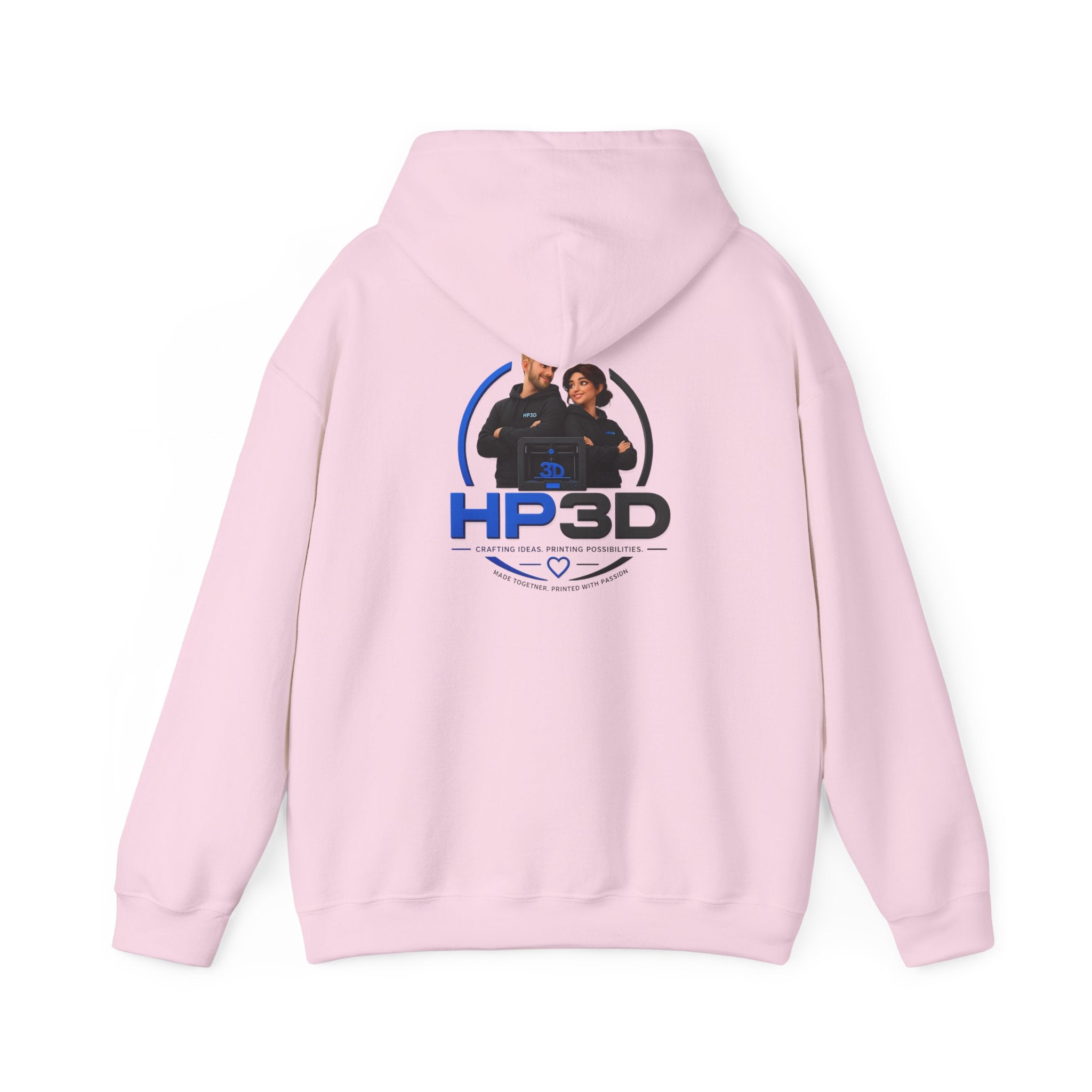 HP3D Photo Logo Hoodie — Custom Couple Portrait Pullover