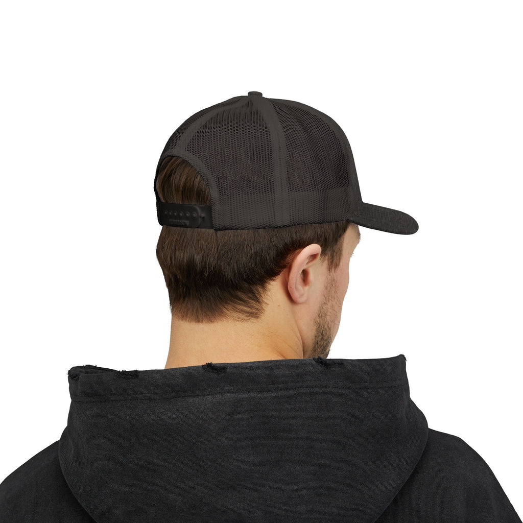 HP3D Logo Trucker Cap – Embroidered Snapback Mesh Hat