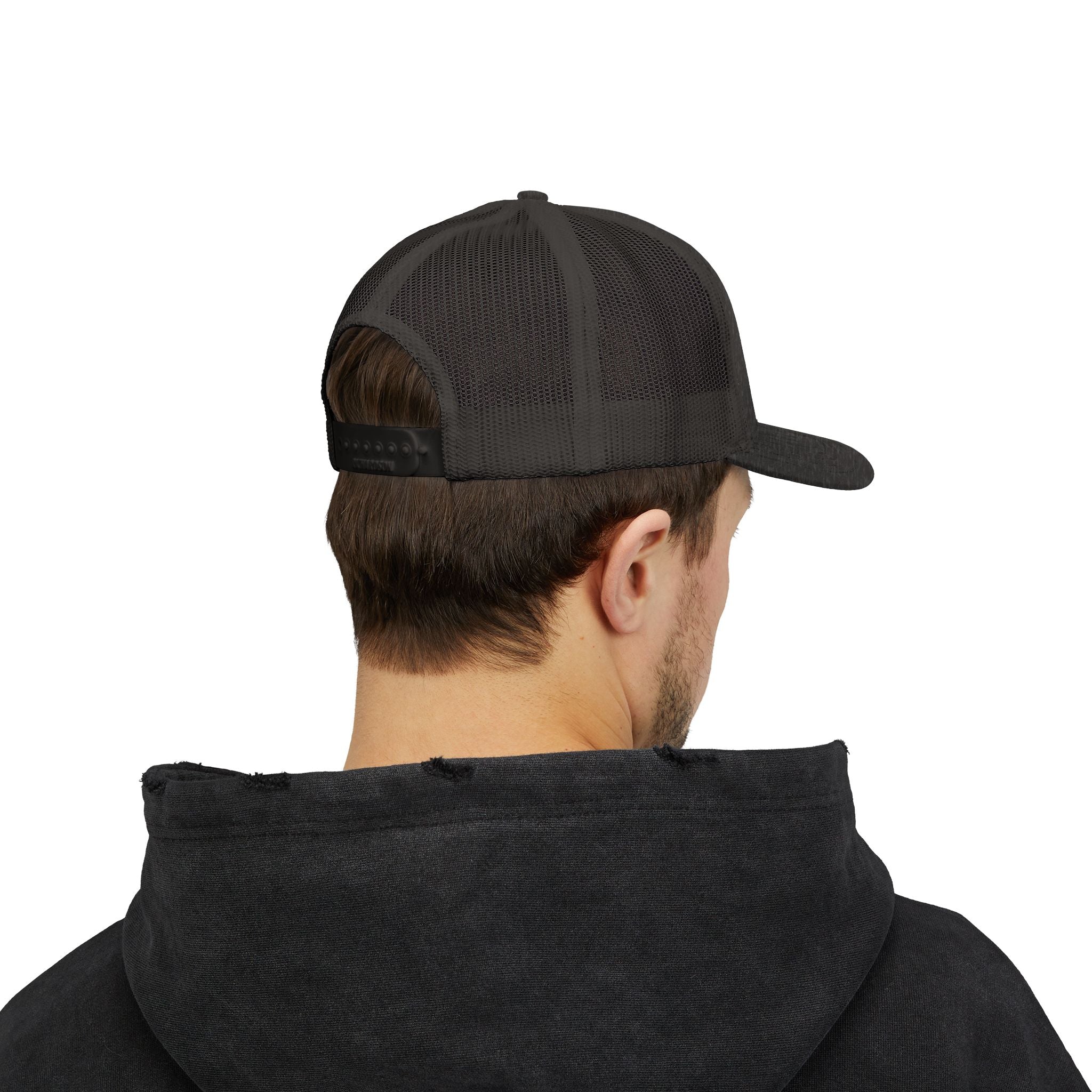 HP3D Logo Trucker Cap – Embroidered Snapback Mesh Hat
