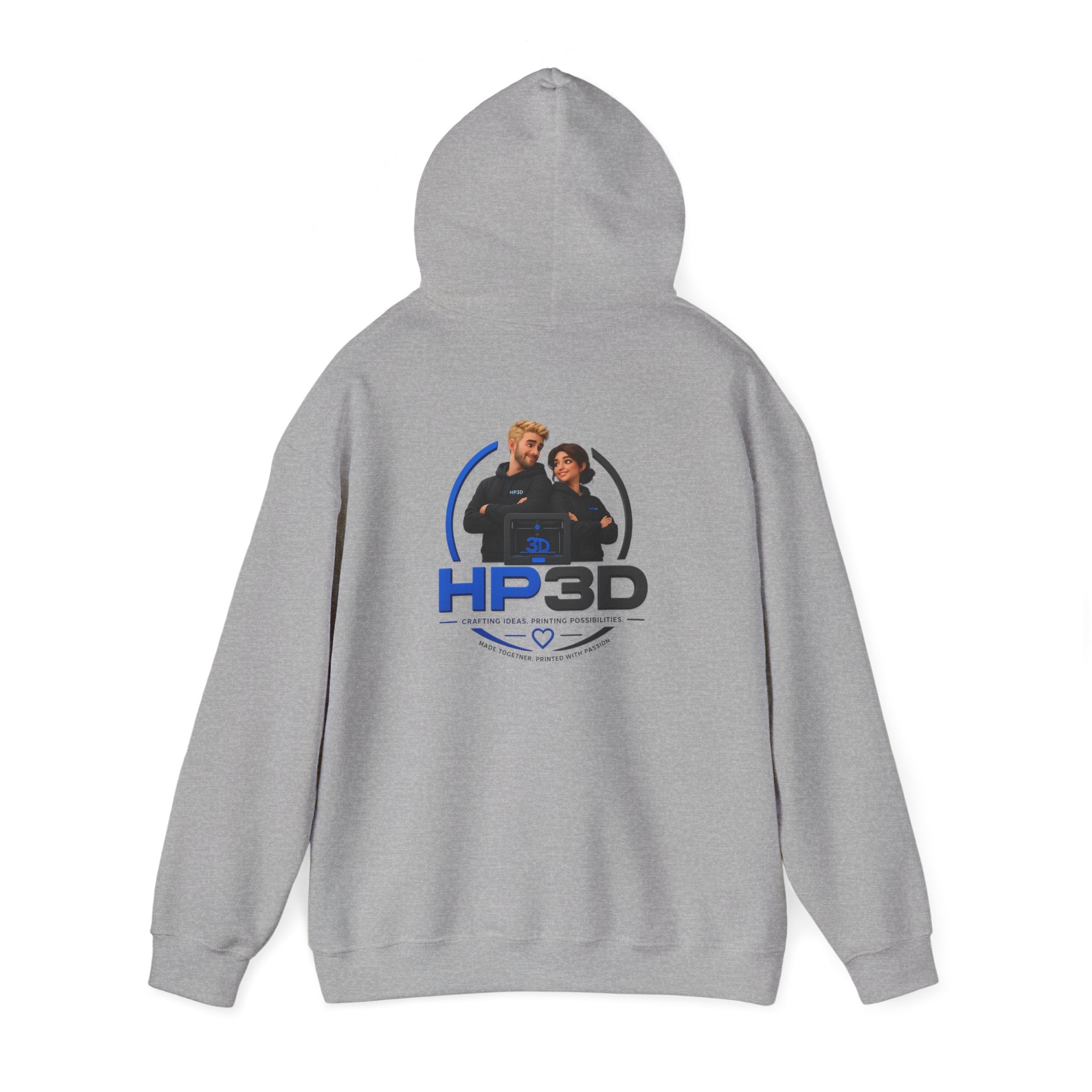 HP3D Photo Logo Hoodie — Custom Couple Portrait Pullover