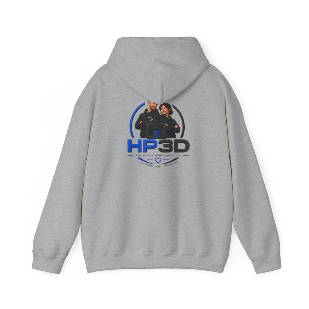 HP3D Photo Logo Hoodie — Custom Couple Portrait Pullover