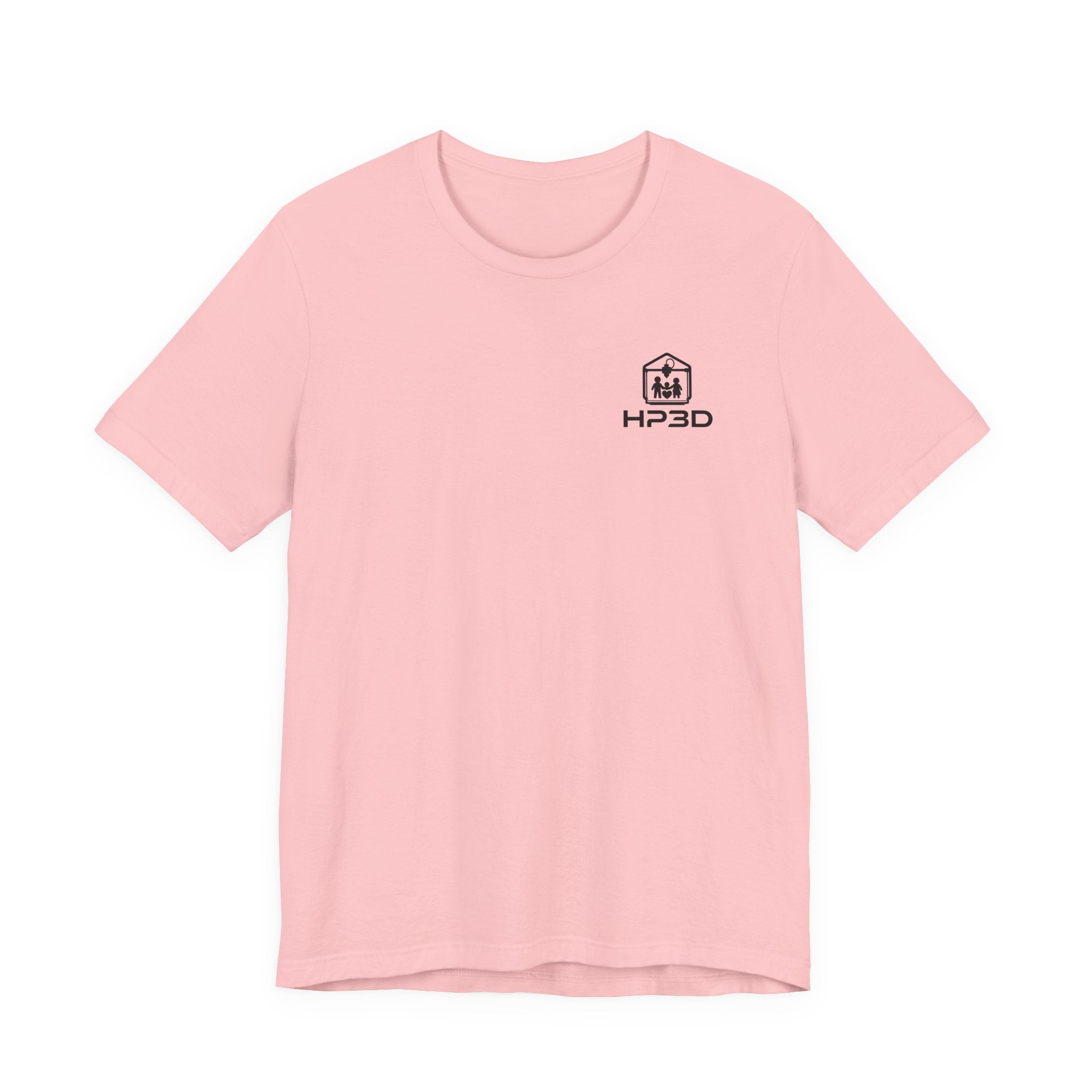 HP3D Logo Heather Grey Tee — Minimal Tech Graphic T-Shirt