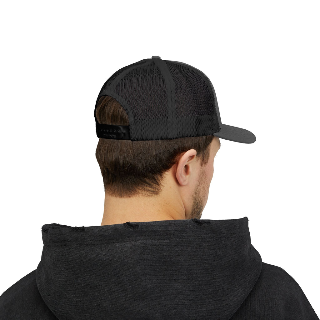 HP3D Logo Trucker Cap – Embroidered Snapback Mesh Hat