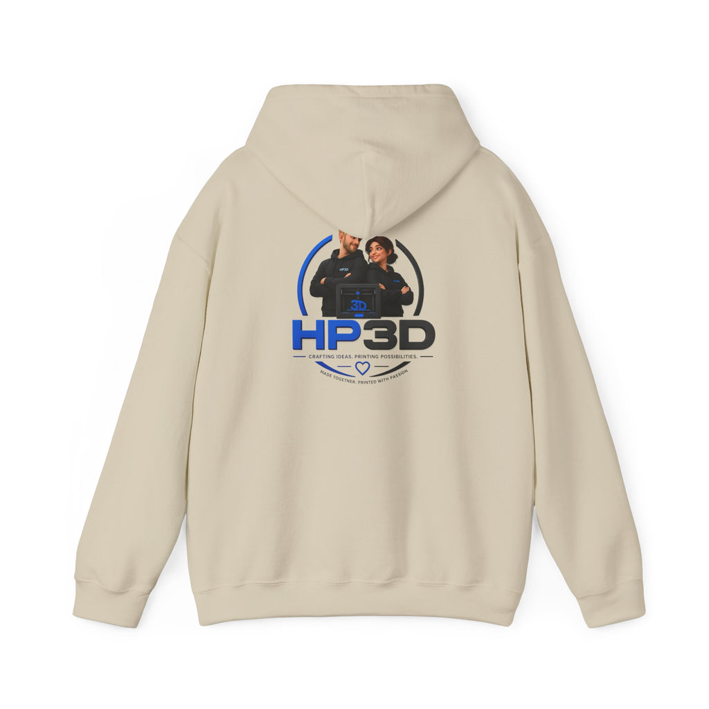 HP3D Photo Logo Hoodie — Custom Couple Portrait Pullover