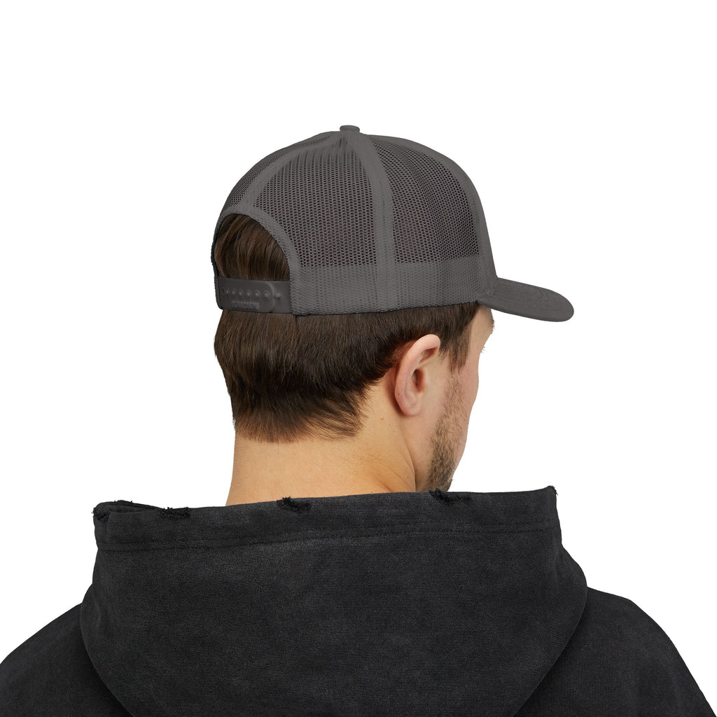 HP3D Logo Trucker Cap – Embroidered Snapback Mesh Hat
