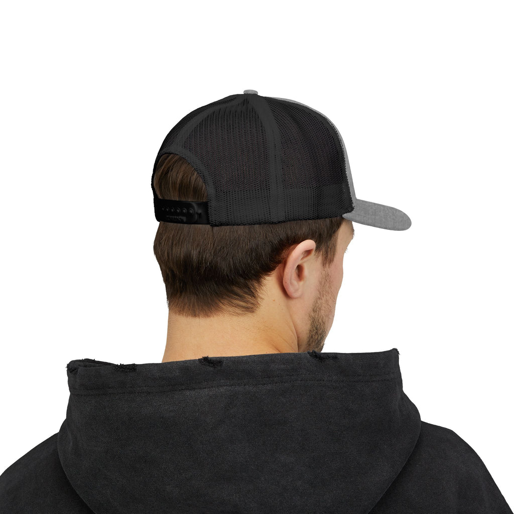 HP3D Logo Trucker Cap – Embroidered Snapback Mesh Hat